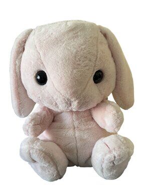 Amuse Pote Usa Loppy Pink Bunny With Ribbon 18" Big Rabbit Easter Plush Soft Toy